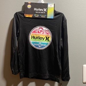 BRAND NEW GIRLS HURLEY UPF SWIM TOP SIZE 4! NWT. SMOKE FREE HOME!